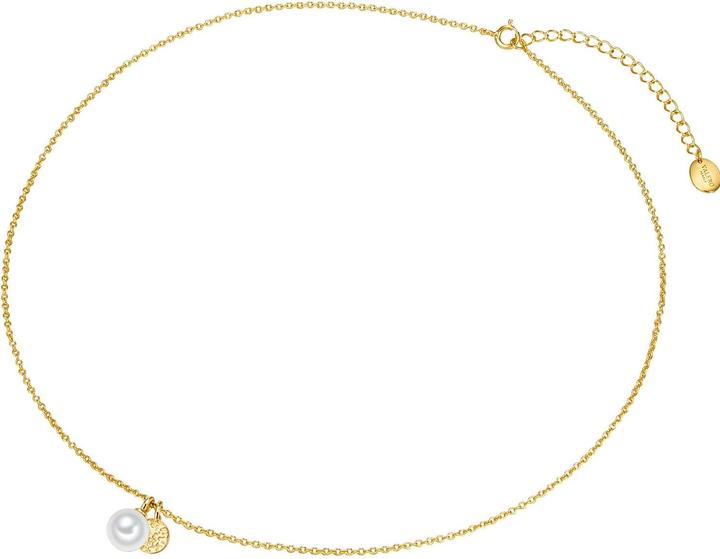 Immagine prodotto Valero Pearls Donna Argento 925 Perle d'acqua dolce coltivate Oro giallo 40,0 cm Lunghezza base + 5,0 cm (Argento, 42 - 47 cm)