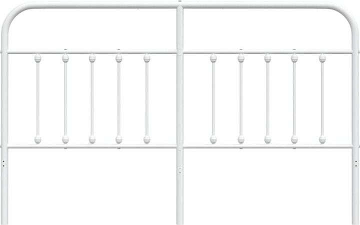 Actual product image vidaXL Kopfteil Metall Weiss 160 cm, Farbe: Weiss, Material (166 x 3 x 100 cm)