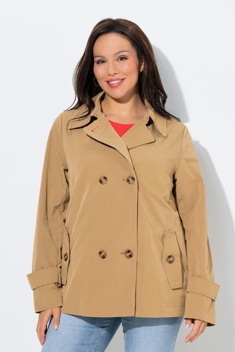 Actual product image Ulla Popken HYPRAR Short Trench Coat (62)