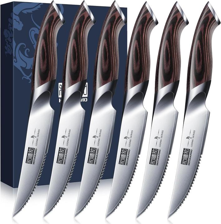 Immagine prodotto Hoshanho Set di coltelli da bistecca (6 pz., Coltello, Set di posate)