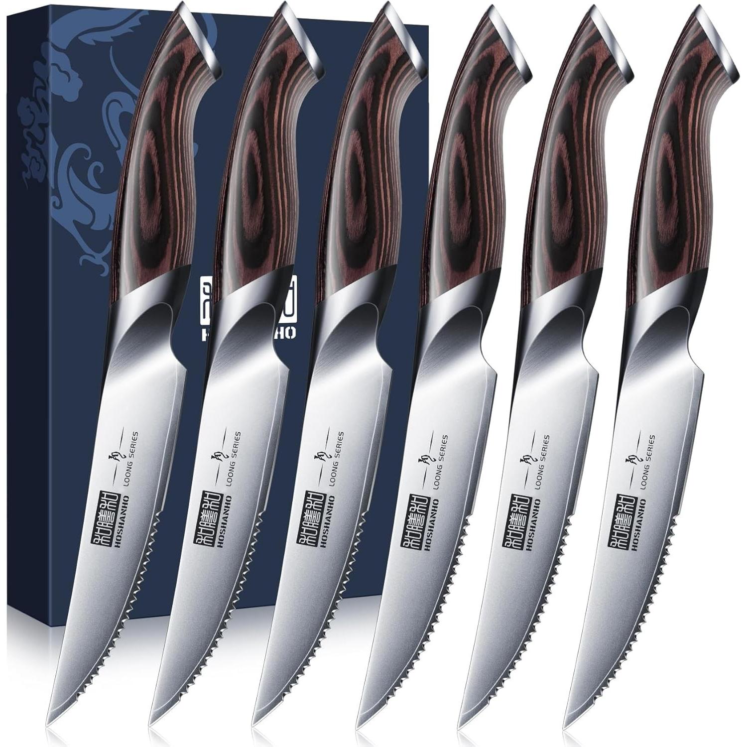 Hoshanho Steakmesser-Set (6 Stk., Besteck Set, Messer) (HSHEST-2023-021)