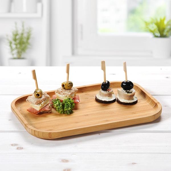 Thumbnail - Kesper 58160 Klassisches Serviertablett, Schneidebrett, Braun