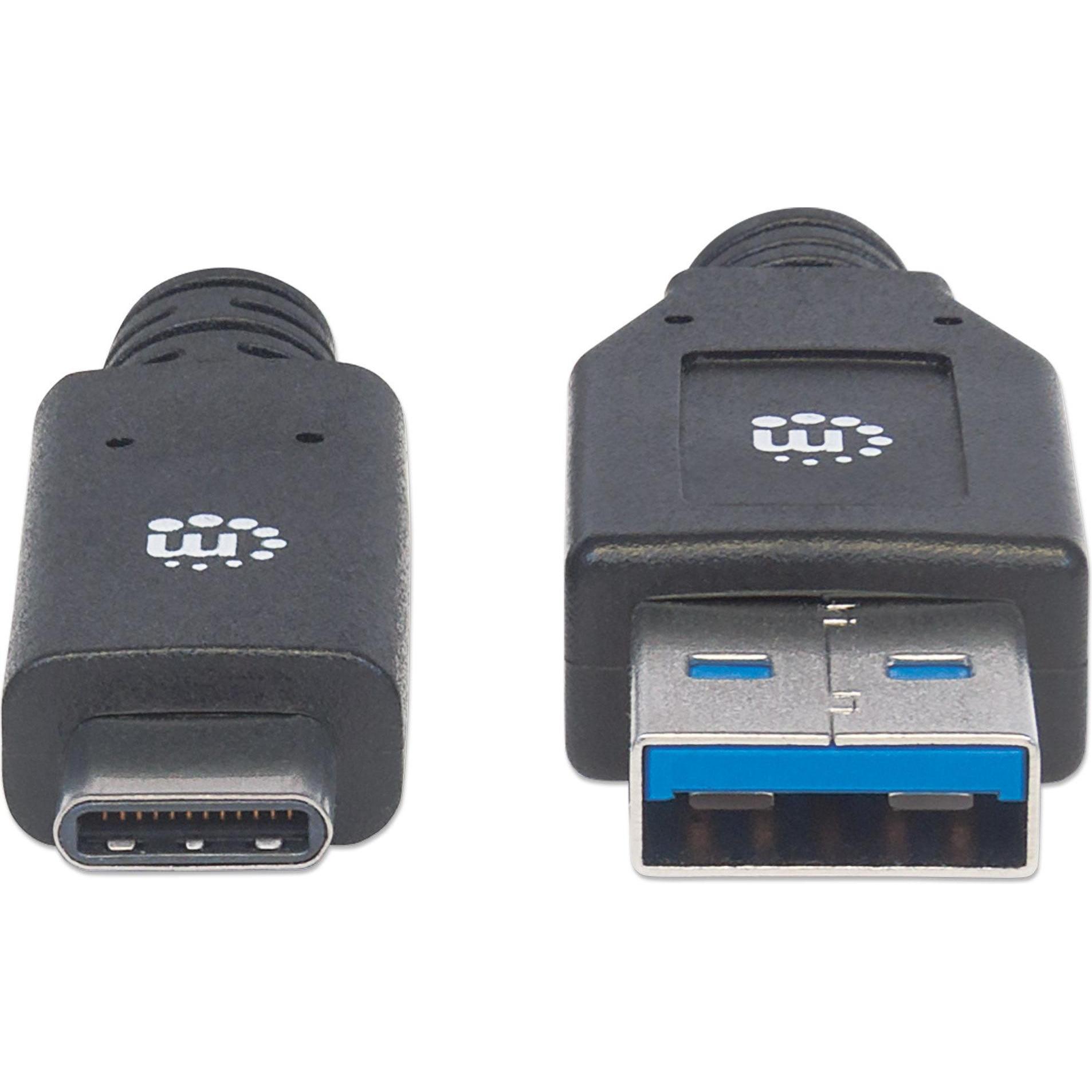 Thumbnail - Manhattan USB A – USB C (3 m, USB 3.2 Gen 1), USB Kabel
