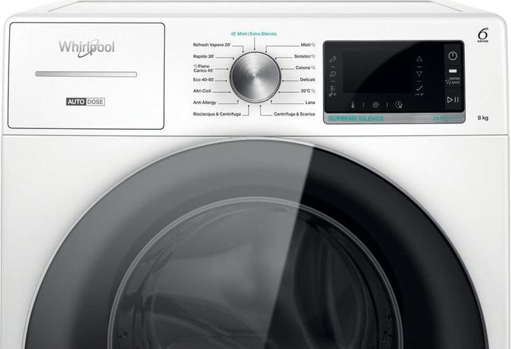 Actual product image Whirlpool Supreme Silence W8 W846WR EN Front loading washing machine 8 kg 1400 rpm White (8 kg, Left)