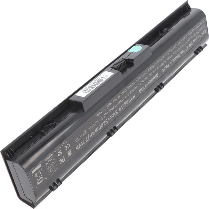 Produktbild AccuCell Akku passend für HP ProBook 4730s, 4740s, Li-Ion, 14,4V, 5200mAh, 74,9Wh, black (5200 mAh)