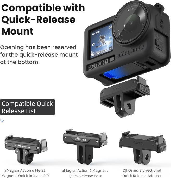 Actual product image aMagisn DJI Osmo Action 6 Silikon Schutzhülle mit Linsenschutz