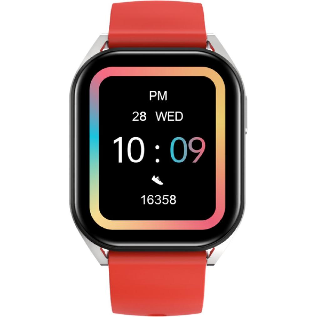 Canyon Orologi intelligenti Orologio intelligente Chatter SW-58 BT-CALL Argento Rosso, Smartwatch