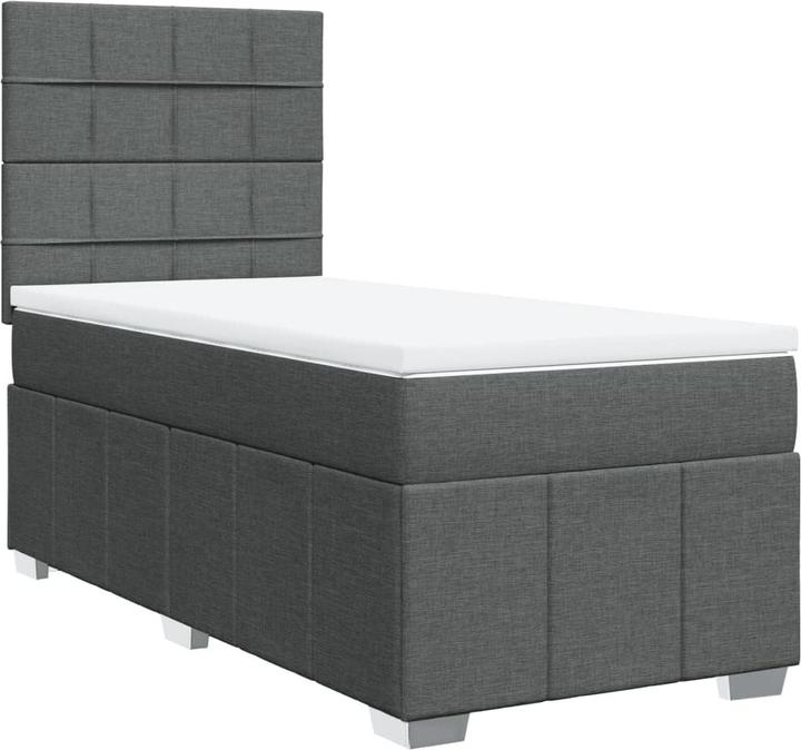 Produktbild vidaXL Bo x springbett mit Matratze 90 x 190 cm Stoff (90 x 190 cm)