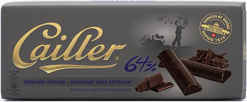 Image du produit Cailler Crémant 64% Tablette Chocolat Noir (100 g)
