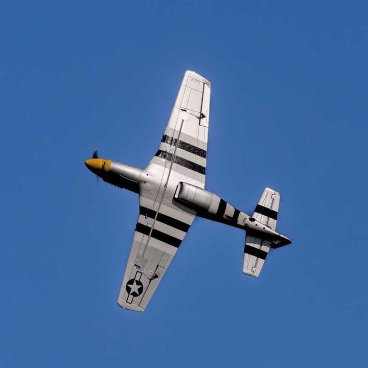 Actual product image E-Flite AVION Mustang P-51D 1000mm EP BNF with AS3X+ and SAFE Select (Warbird)