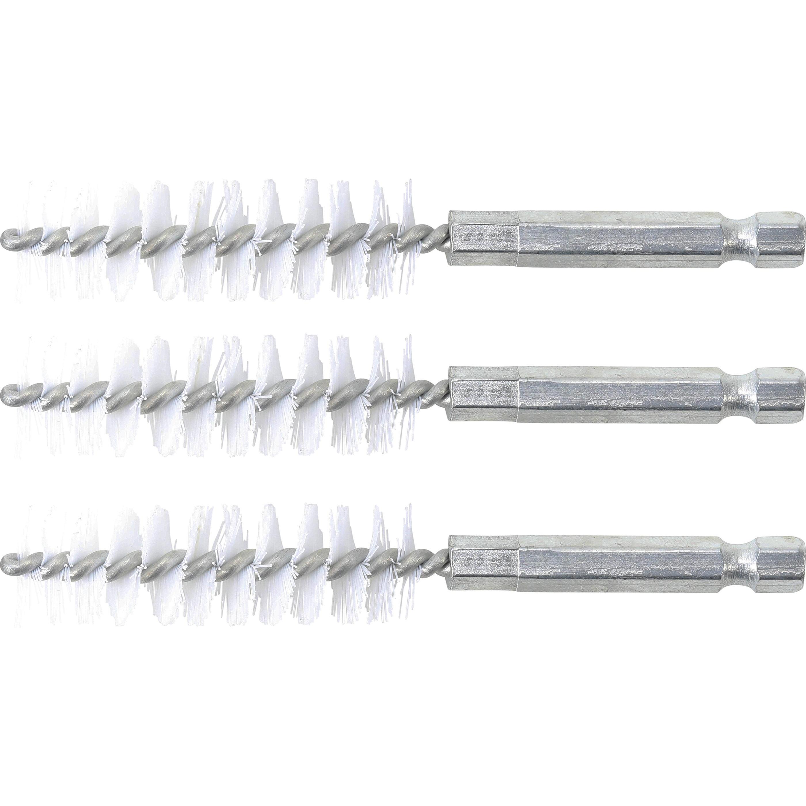 BGS, Schleifmittel, Nylonbürste 15 mm Antrieb Aussensechskant 6,3 mm (1/4") 3-tlg.