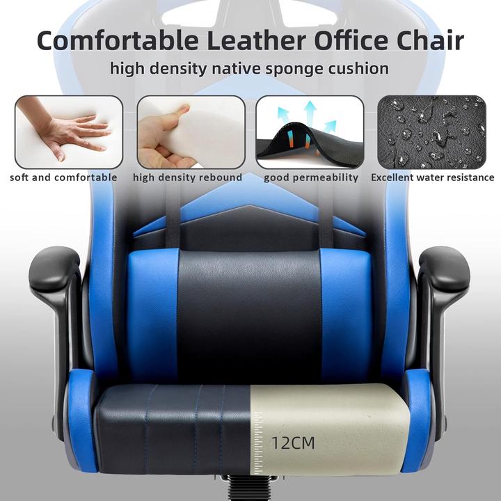 Immagine prodotto IWMH Sedia da ufficio con cuscino per la testa e cuscino lombare