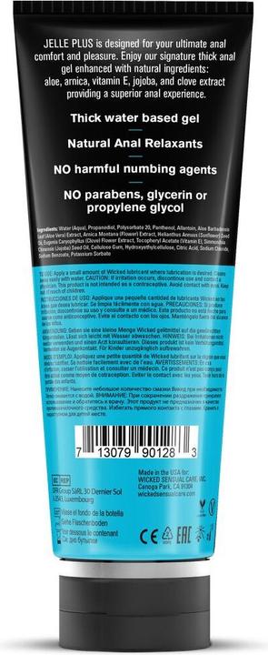 Produktbild Wicked Sensual Care Jelly Plus Anal Relax Lubricant 240 ml Transparent (240 ml)