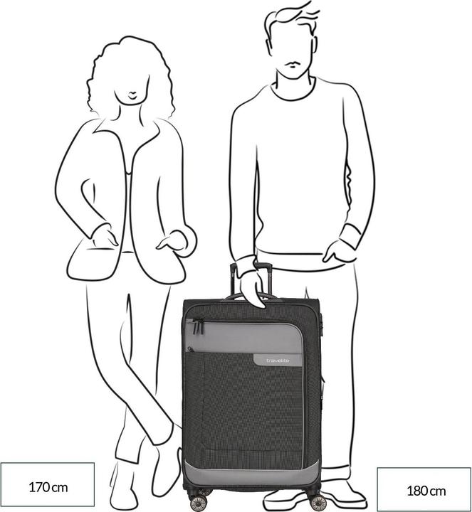 Actual product image Travelite Trolley + Suitcase Viia 4w Trolley L (91 l)