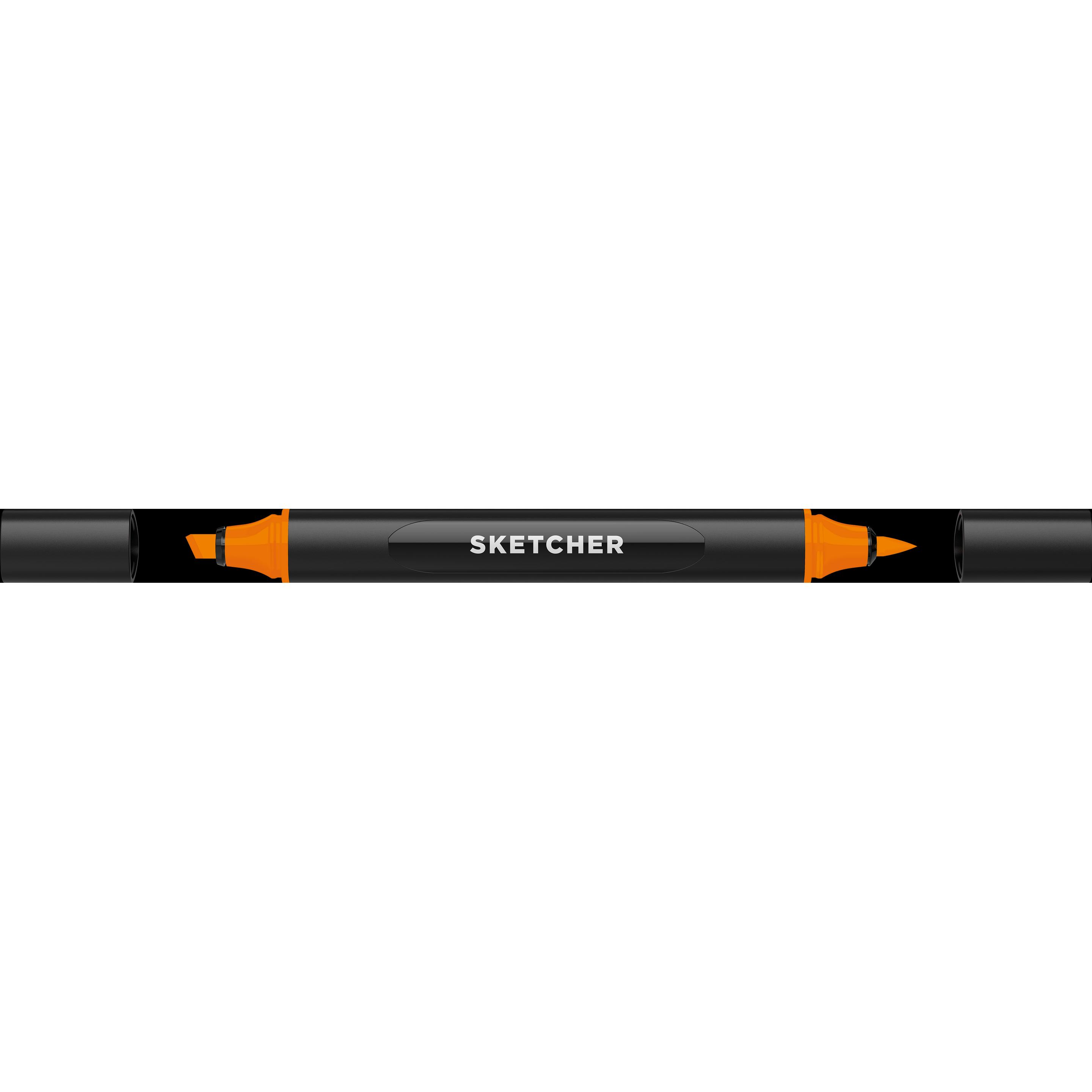 Molotow, Malstifte, Sketcher Marker brush + chisel (Orange, 1 x)