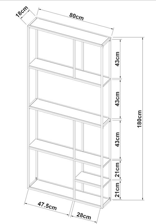 Actual product image En.Casa Jämijärvi (80 x 18 x 180 cm)
