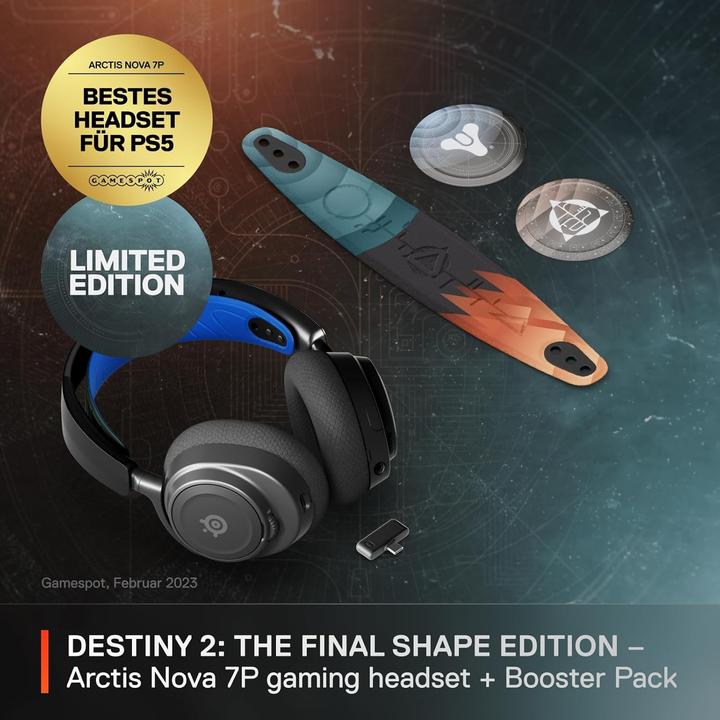 Actual product image SteelSeries Arctis Nova 7P Wireless Gaming Headset - Destiny 2 The Final Shape Edition with In-Game Items (Wireless)