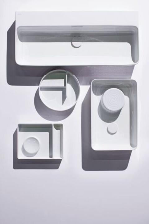 Produktbild Laufen Aufsatzwaschtisch VAL 950x420mm m Überlauf ohne Hahnloch weiss (420 mm, 950 mm)