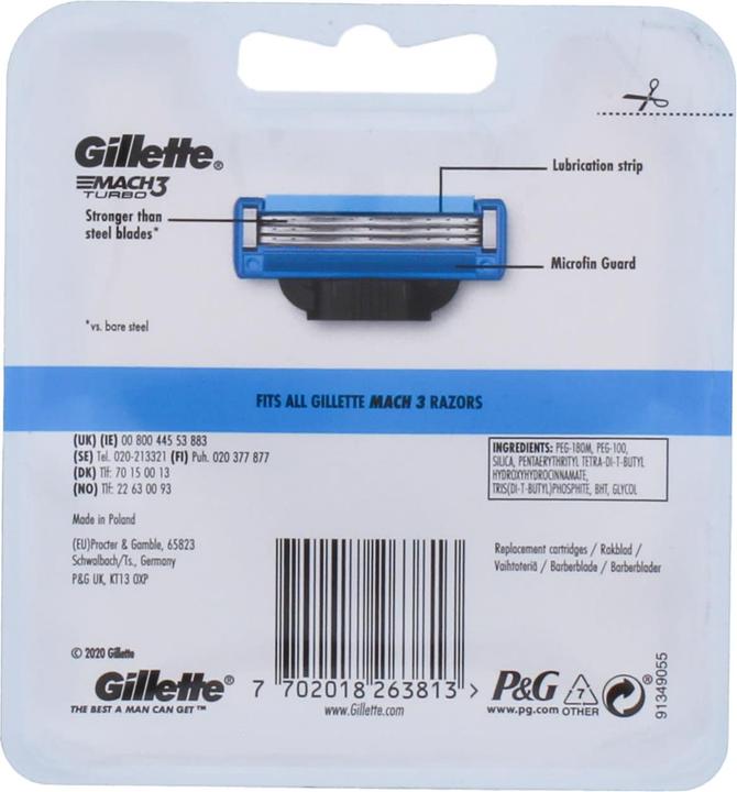 Actual product image Gillette MACH 3 Turbo (4x)