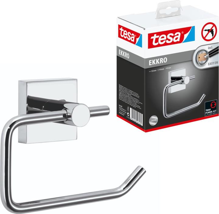Produktbild tesa EKKRO Toilettenrollenhalter inkl. Klebelösung ohne Bohren