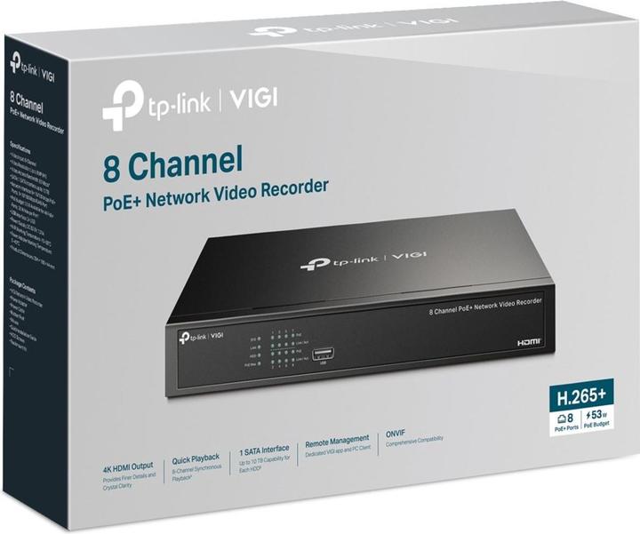 Actual product image TP-Link VIGI NVR1008H-8P (Network Video Recorder (NVR))
