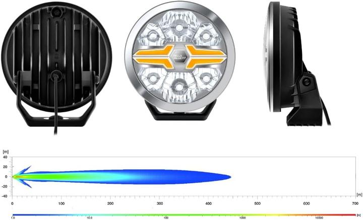 Produktbild Hella Runde LED-Verstraler mit Chromgehäuse und ECE-Zulassung