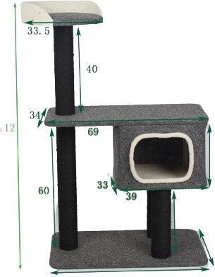 Actual product image Hoppy Pets CAT SCRATCHER HÖPPY 70X41X112CM (112 cm, Multicoloured)