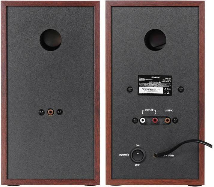 Actual product image Sven Multimedia - Speaker SPS-702 (Stereo, 40W, 40Hz-22Hz, Walnut), SV-0120702WN