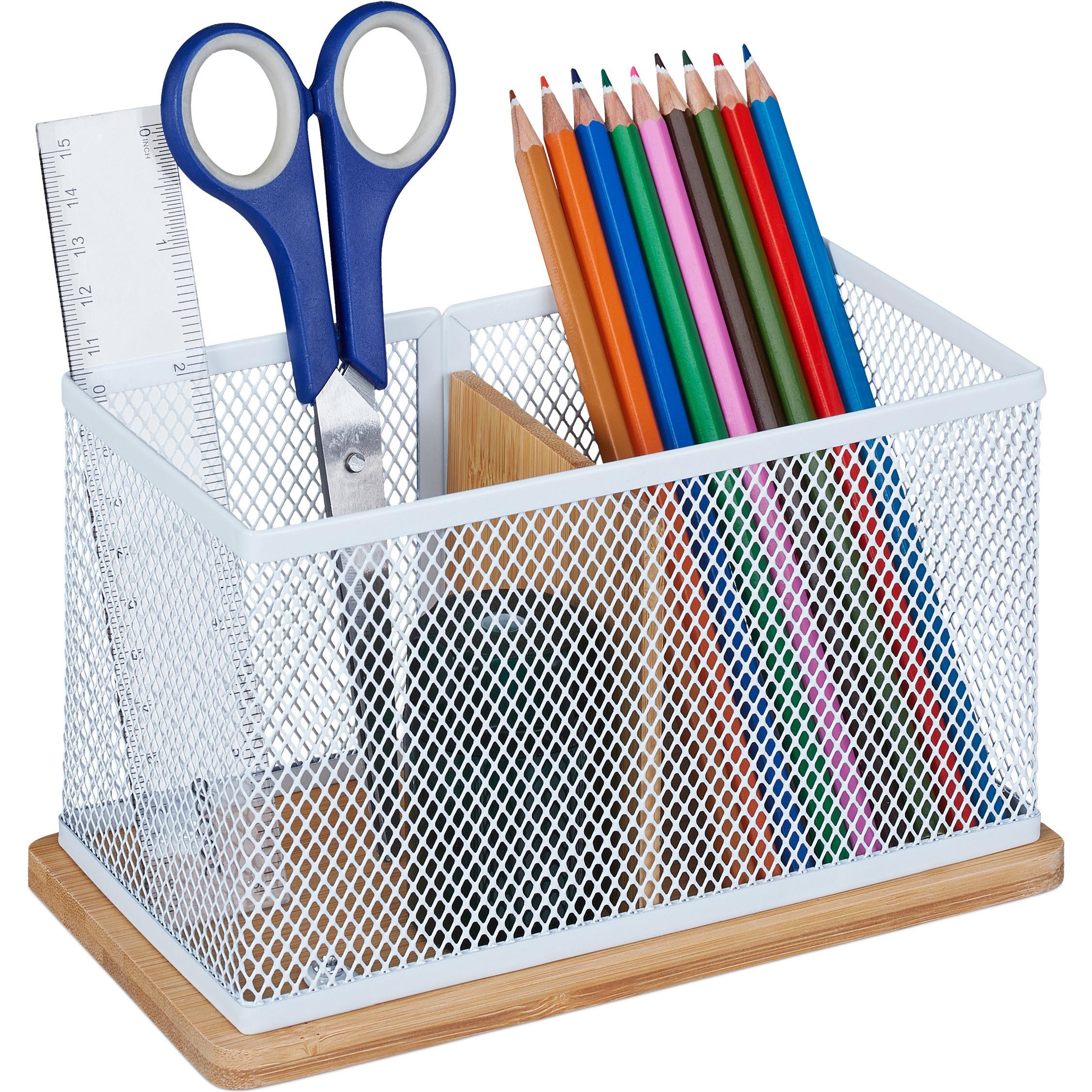 Relaxdays, Schreibtisch Accessoire, Stiftehalter