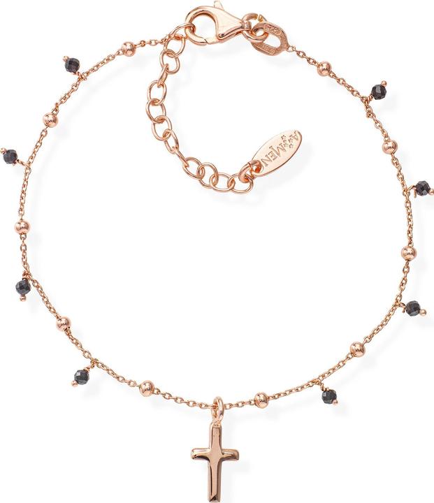 Immagine prodotto Amen braccialetto croce di caramelle (16 cm, Argento 925)