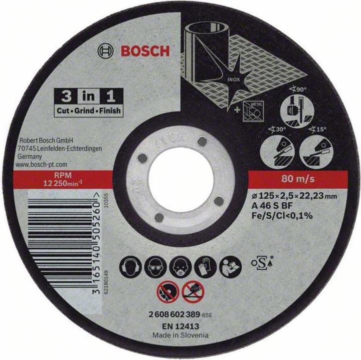 Produktbild Bosch Professional Zubehör PRO Stainless Steel and Metal 3-in-1 Disc, 125 x 2,5 x 22,23 mm