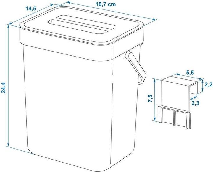 Actual product image ProPlus Abfalleimer mit Deckel 5L für Wohnwagen/Wohnmobil (5 l)