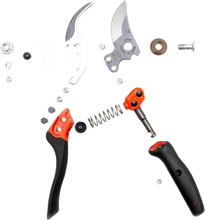 Actual product image Bahco ERGO large 20 mm bypass pruning shears with roller handle with elastomer coating