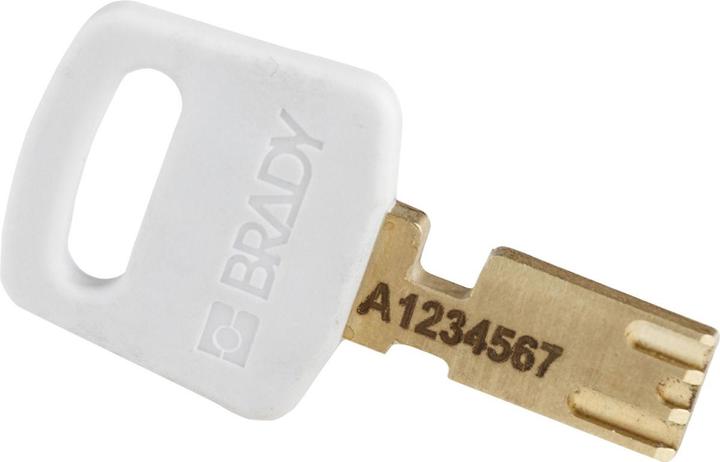 Immagine prodotto Brady Serratura di sicurezza Safekey compatta in nylon con grillo in nylon, bianco, altezza grillo 25 mm
