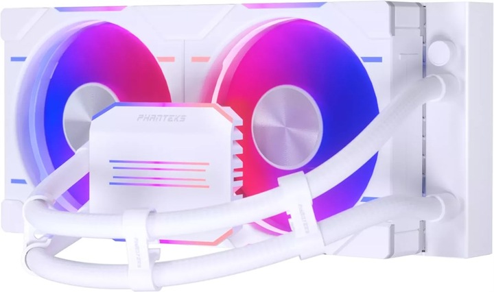 Actual product image Phanteks Glacier One 240D30 DRGB AIO Water Cooling - White
