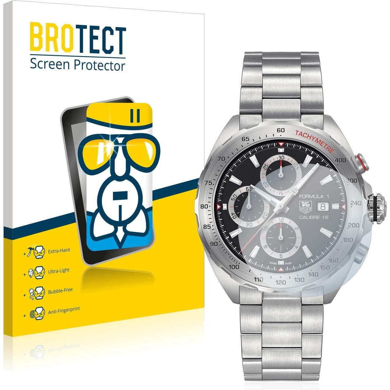 BROTECT AirGlass Panzerglasfolie, Smartwatch Schutzfolie, Transparent