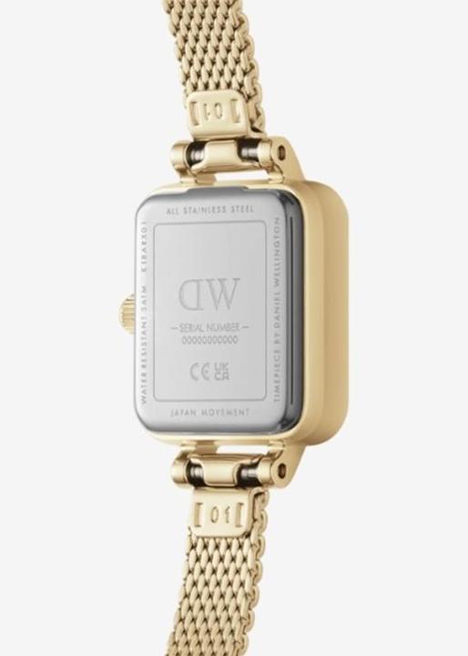 Actual product image Daniel Wellington Quadro Mini Evergold Onyx Gold (Analogue wristwatch, 15.50 mm)