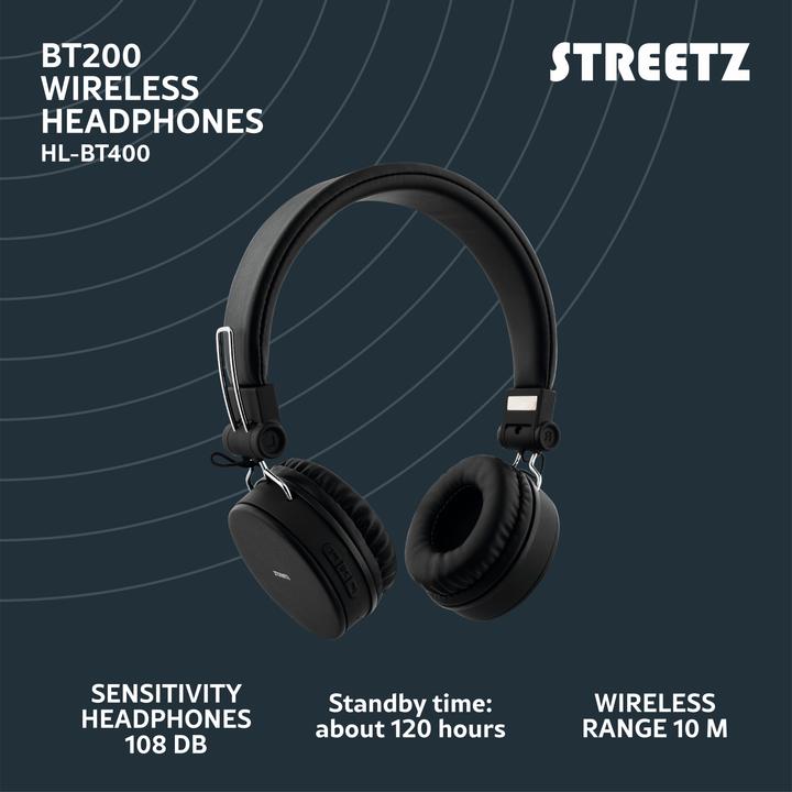Actual product image Streetz HL-BT400 (No noise cancellation, 22 h, Wireless, Cable)