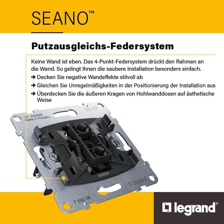 Immagine prodotto Legrand Seano con switch Netatmo serie 765942 2x250W per canale
