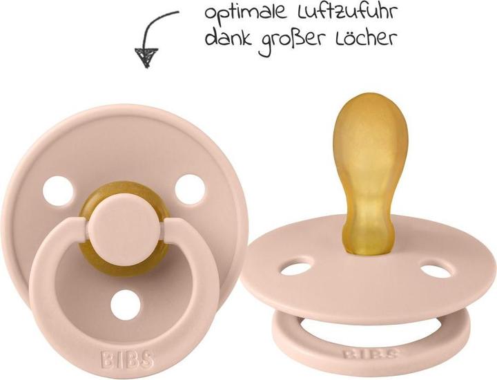 Immagine prodotto Bibs Succhietto in lattice colorato (simmetrico, 6-18 mesi), Avorio & Blush (2x, 6 - 18 Mesi)