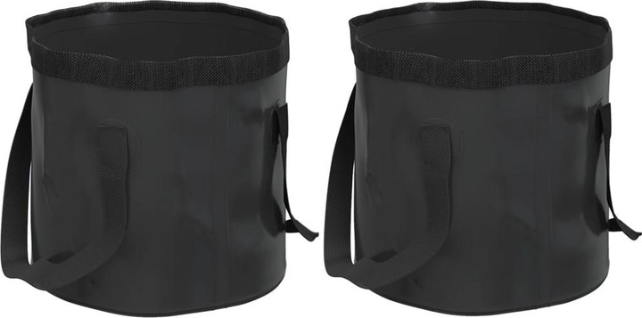 Produktbild VidaXL Falteimer 2 Stk. Schwarz 20 L PVC