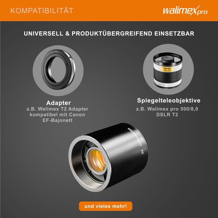 Immagine prodotto Walimex 2x convertitore T2 (Teleconvertitore, T2)