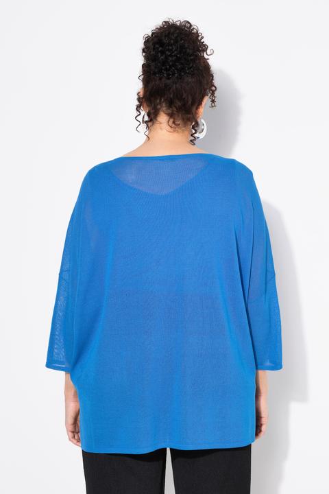 Produktbild Ulla Popken Pullover, Karostruktur, oversized, Rundhals, Halbarm (42, 44)