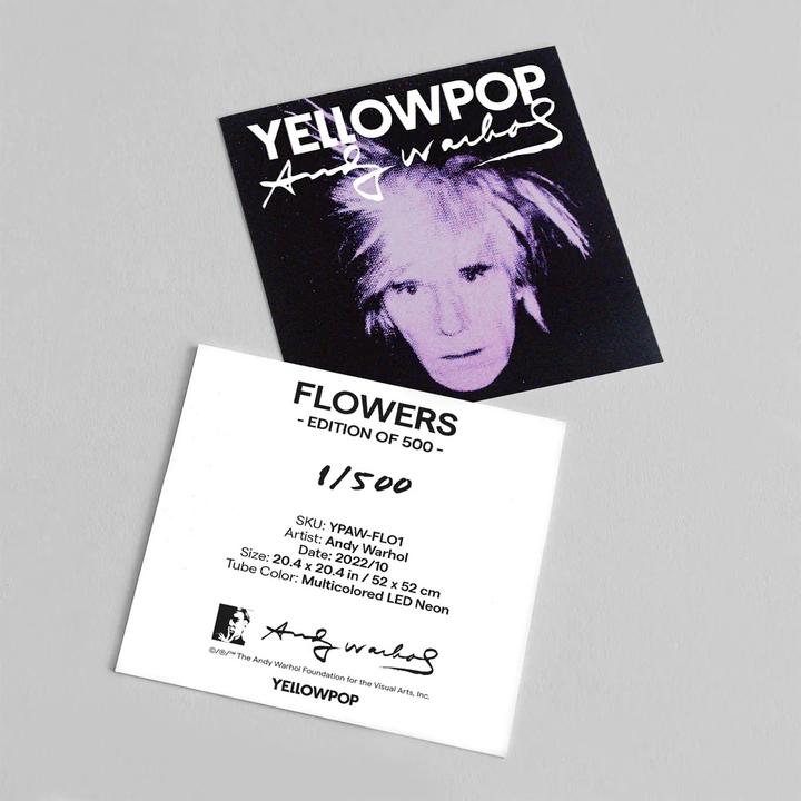 Actual product image YellowPop Andy Warhold Flowers
