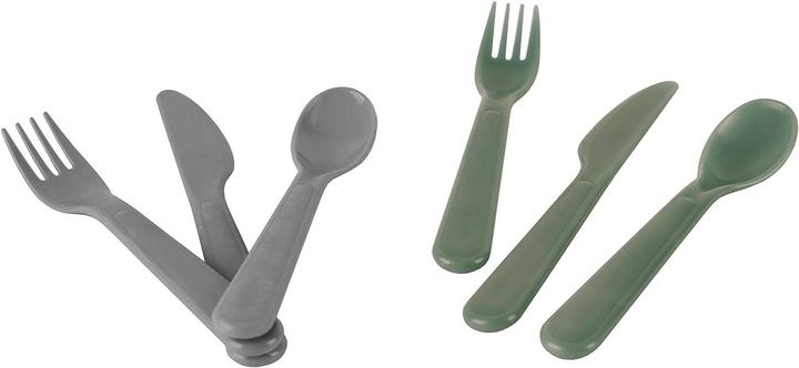 Actual product image dantoy Tiny Organic Cutlery Set g/green 2pcs