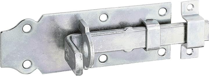 Produktbild GAH Alberts Schlossriegel mit Schlaufe montiert 120 mm gerade, verzinkt, mit EAN (Schlossriegel gerade, 1 Stk.)