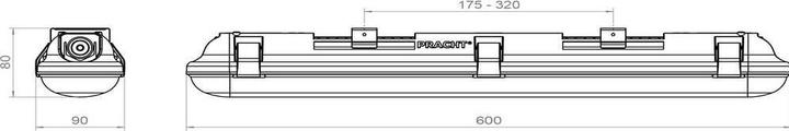 Produktbild Pracht LED-Feuchtraumleuchte 0,6m (2500 lm)