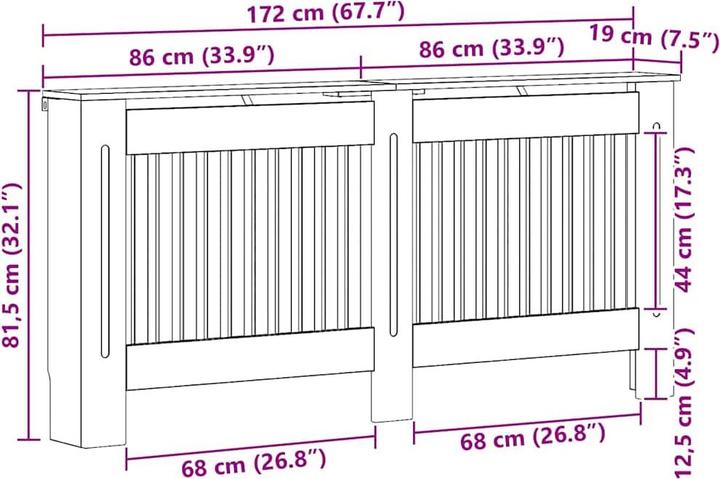 Image du produit vidaXL Heizkörperabdeckung