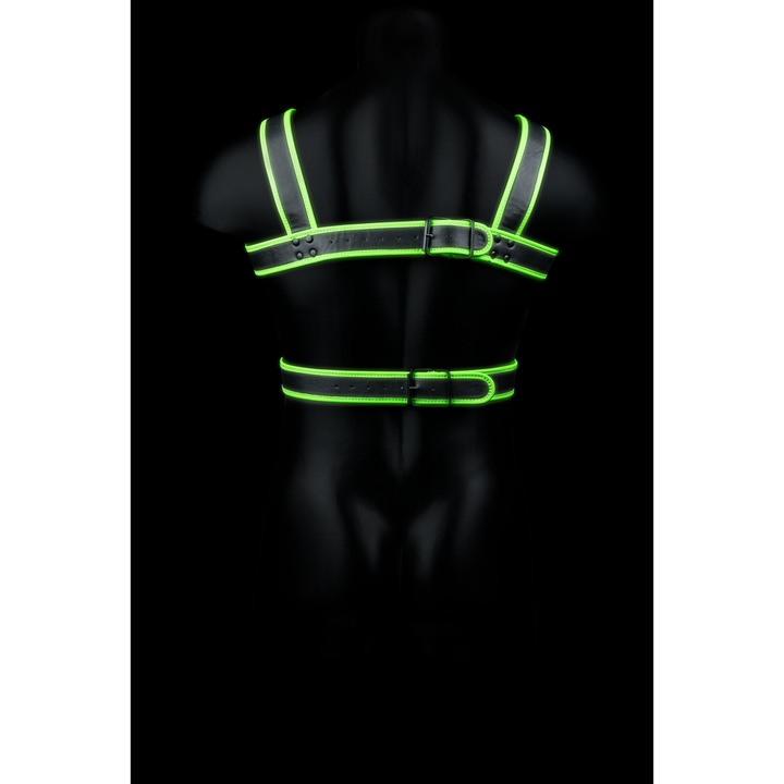 Image du produit Ouch! Harnais de corps - Glow in the Dark/Noir - L/XL