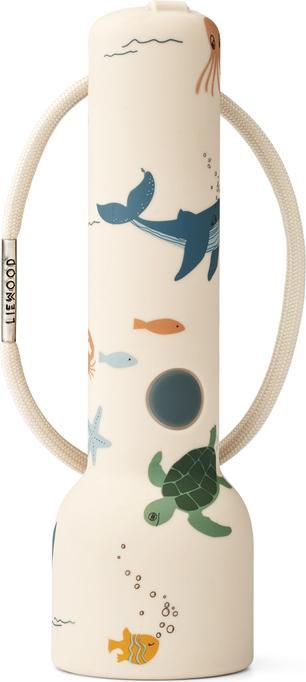 Liewood Gry Silikontaschenlampe, Sea creature Sandy